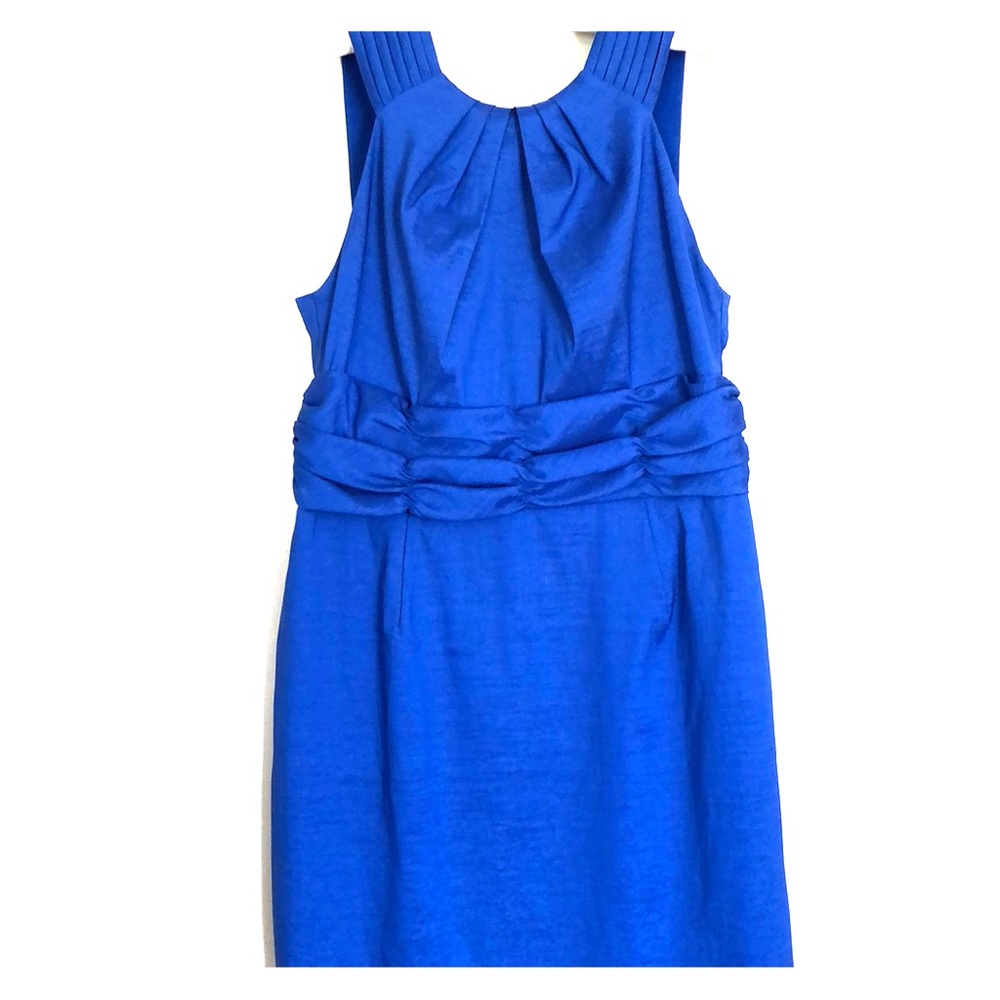 Blue cocktail dress.